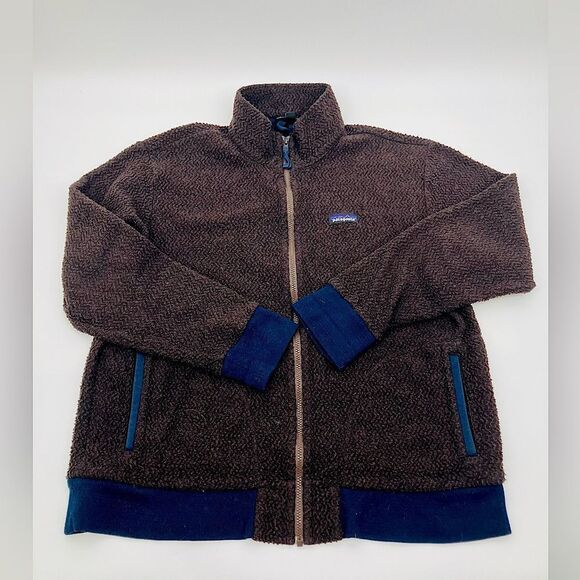 Patagonia | men’s brown and navy long sleeve jacket | size XL - Picture 1 of 6